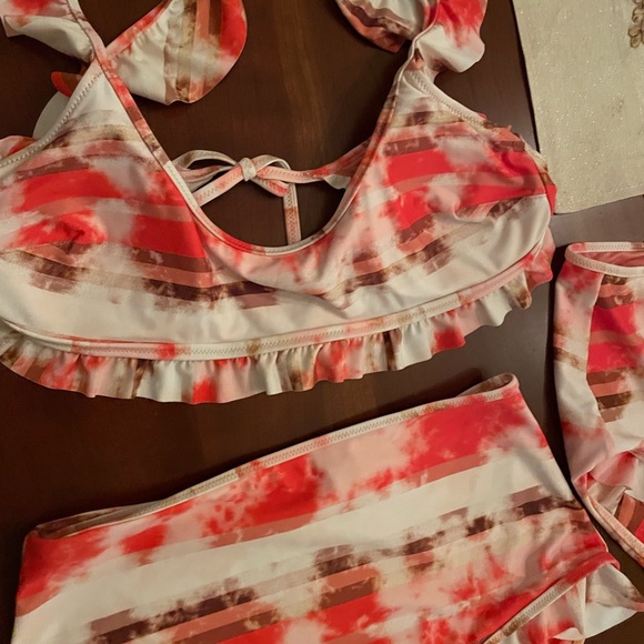 Aerie swimsuit pink tie dye Size small high waisted bottoms in small & medium - Picture 2 of 3
